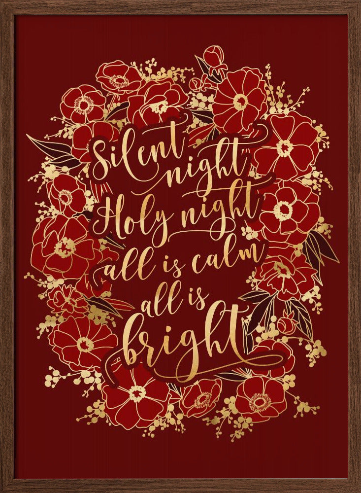 Silent night - red Poster