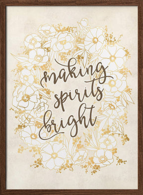 Making spirits bright - vintage vanilla Poster