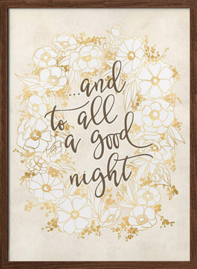 And to all a good night - vintage vanilla Poster