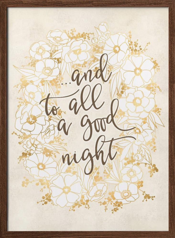 And to all a good night - vintage vanilla Poster