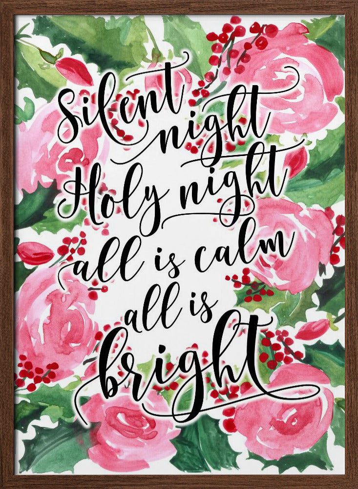 Floral silent night Poster