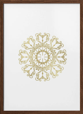 Gold lace snowflake (1) Poster