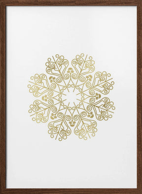 Gold lace snowflake (2) Poster