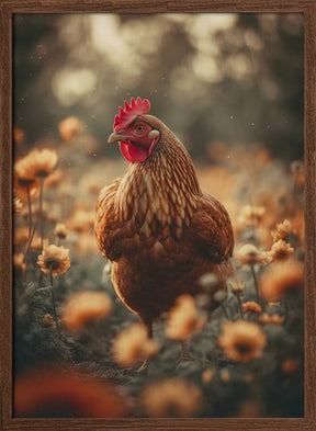 Chicken Portrait Poster