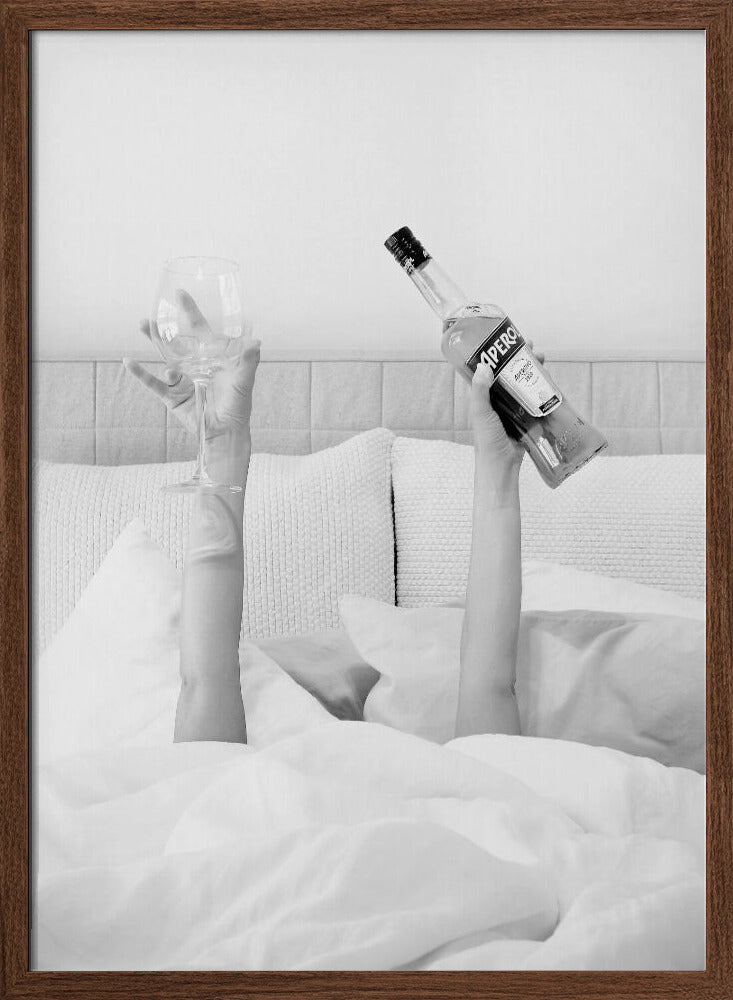 Aperol In Bed Low Key Poster