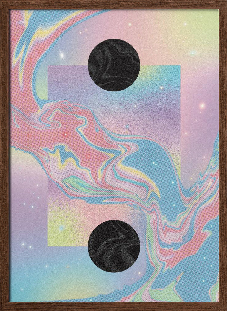 Black Hole Pastel Cosmos Poster