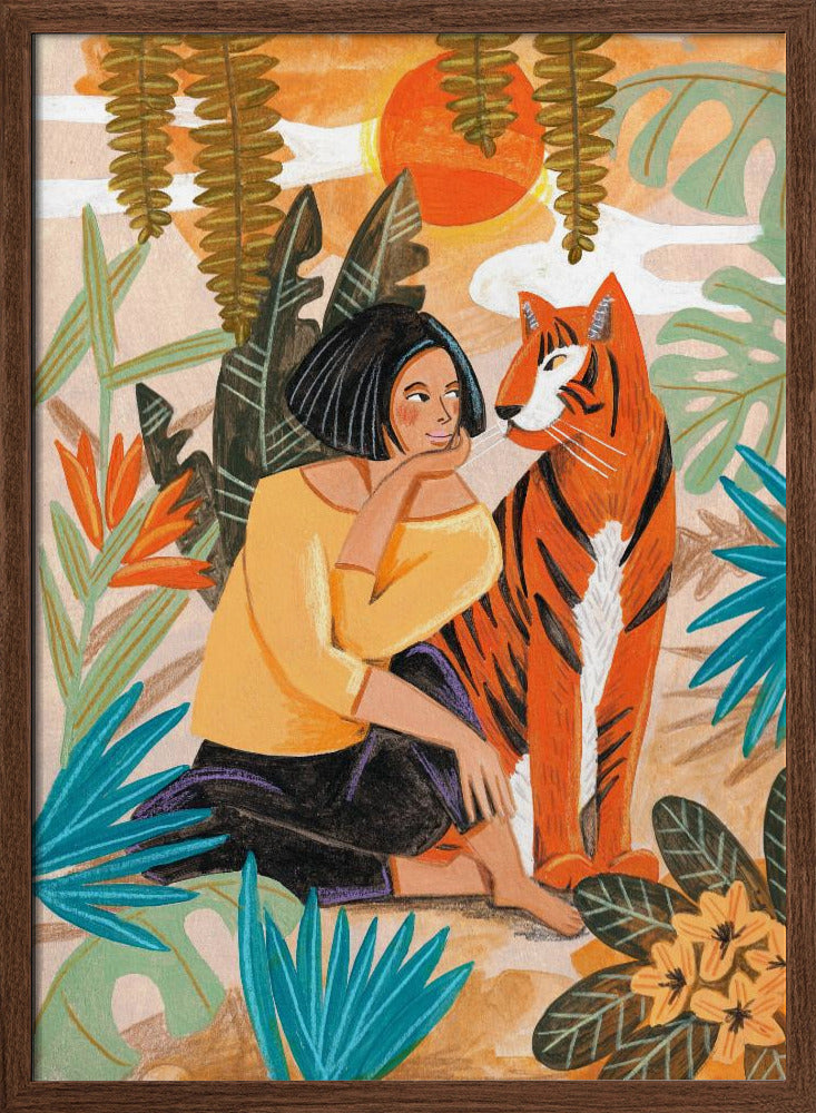 Woman with Tiger Poster