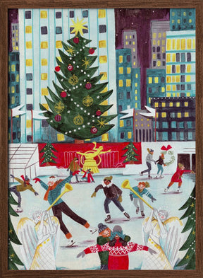 Ice skating at Rockefeller center Poster