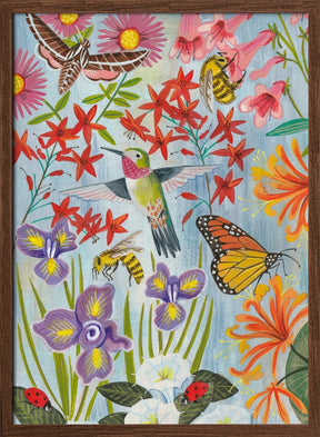 Pollinators and flowers Poster