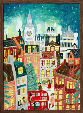 Christmas London in the snow Poster