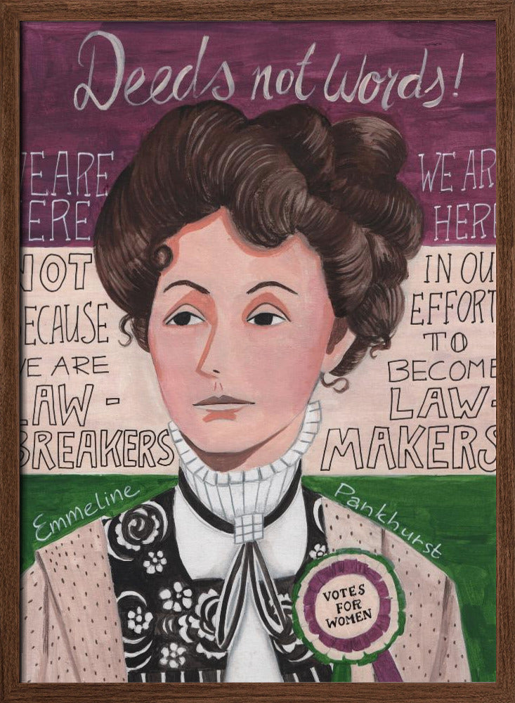 Portrait of a woman, Emmeline Pankhurst Poster