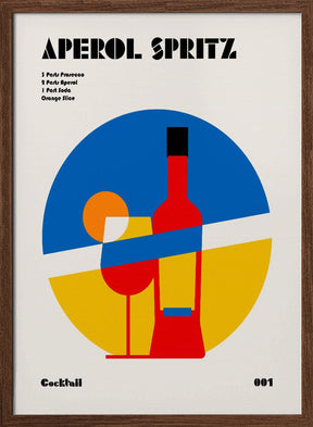 Aperol Spritz Cocktail Bauhaus Art Print Poster