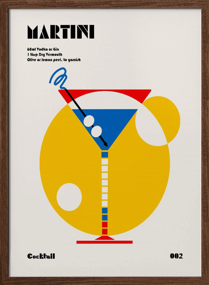 Martini Bauhaus Cocktail Poster