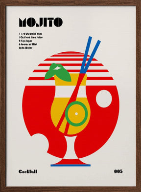 Mojito Bauhaus Cocktail Poster