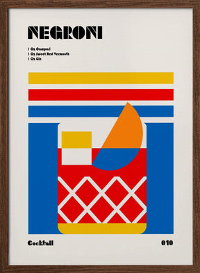 Negroni Bauhaus Cocktail Poster