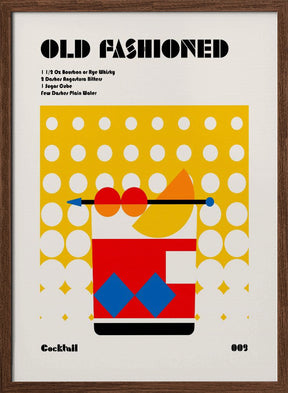 Old Fashioned Bauhaus Cocktail Poster