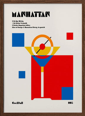 Manhattan Bauhaus Cocktail Poster