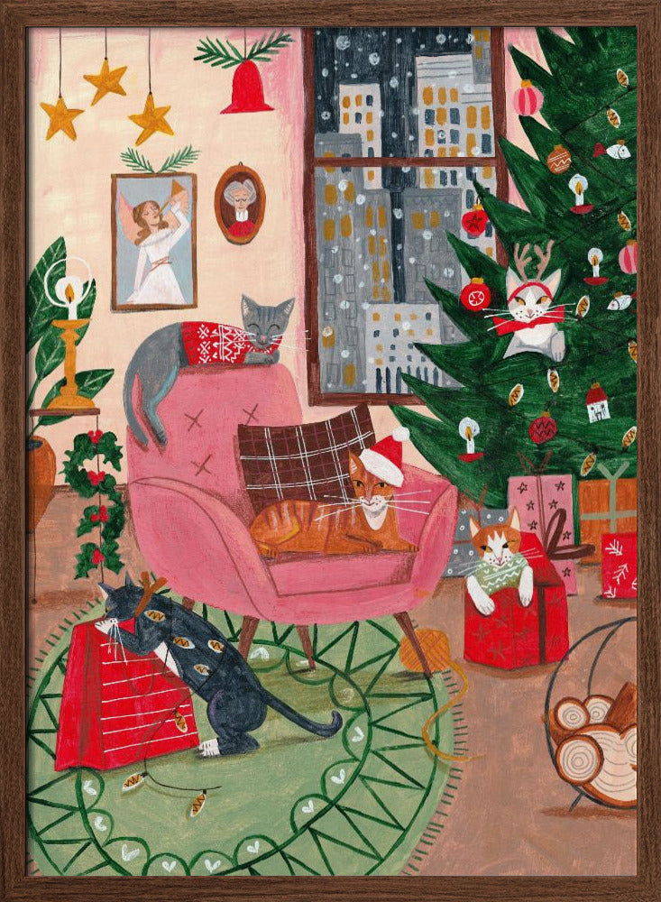 Christmas Cats in NY Poster