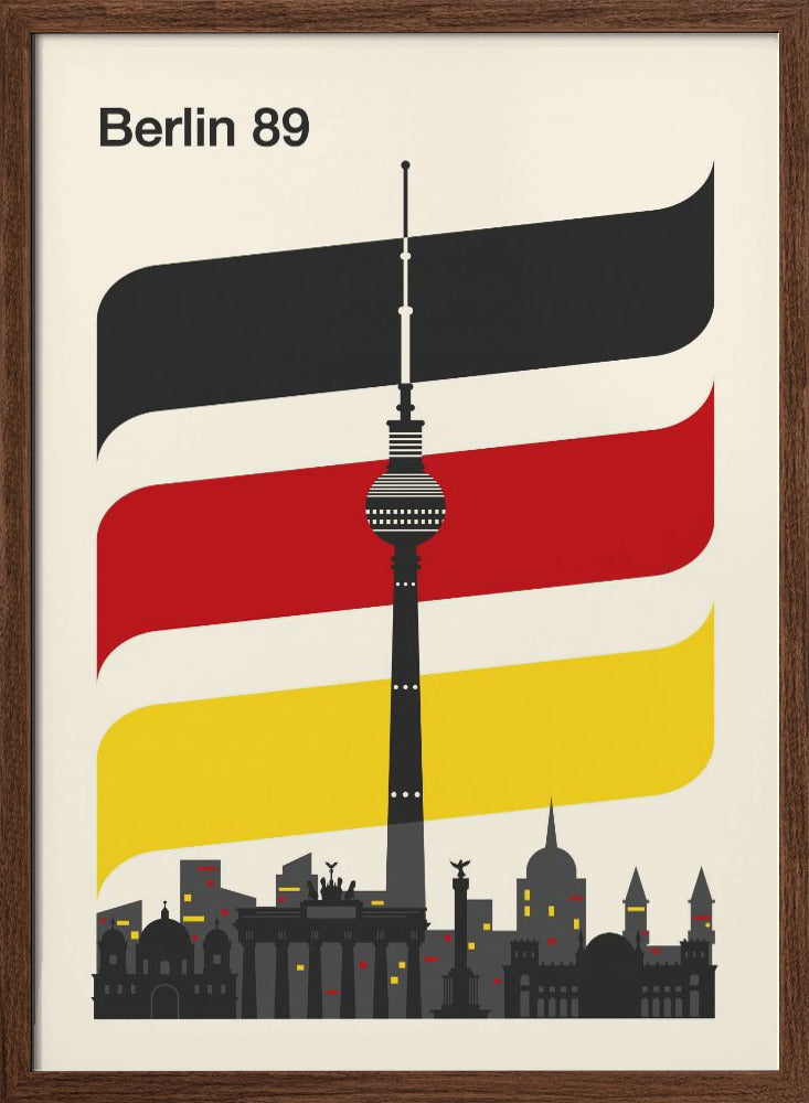 Berlin Retro Travel Print Poster