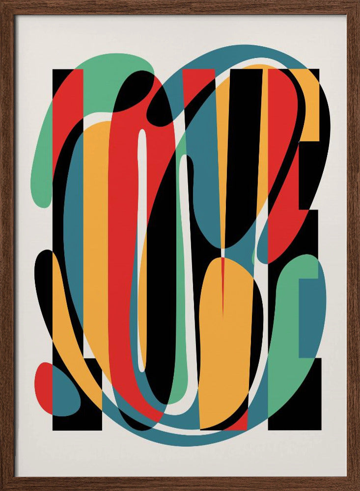 Love Abstract Design Poster