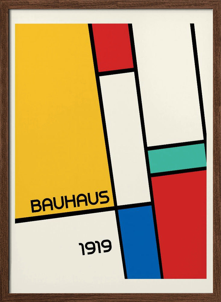 Bauhaus Geometric Design Retro Poster