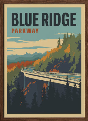 Blue Ridge Parkway Travel Print Poster