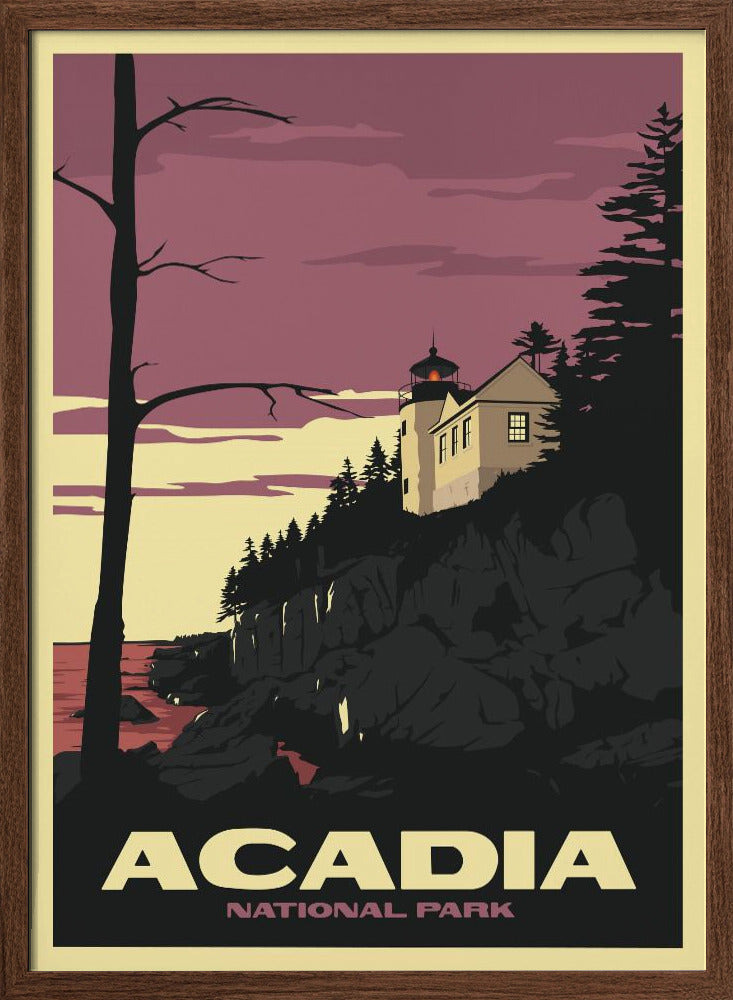 Acadia National Park Travel Print Poster