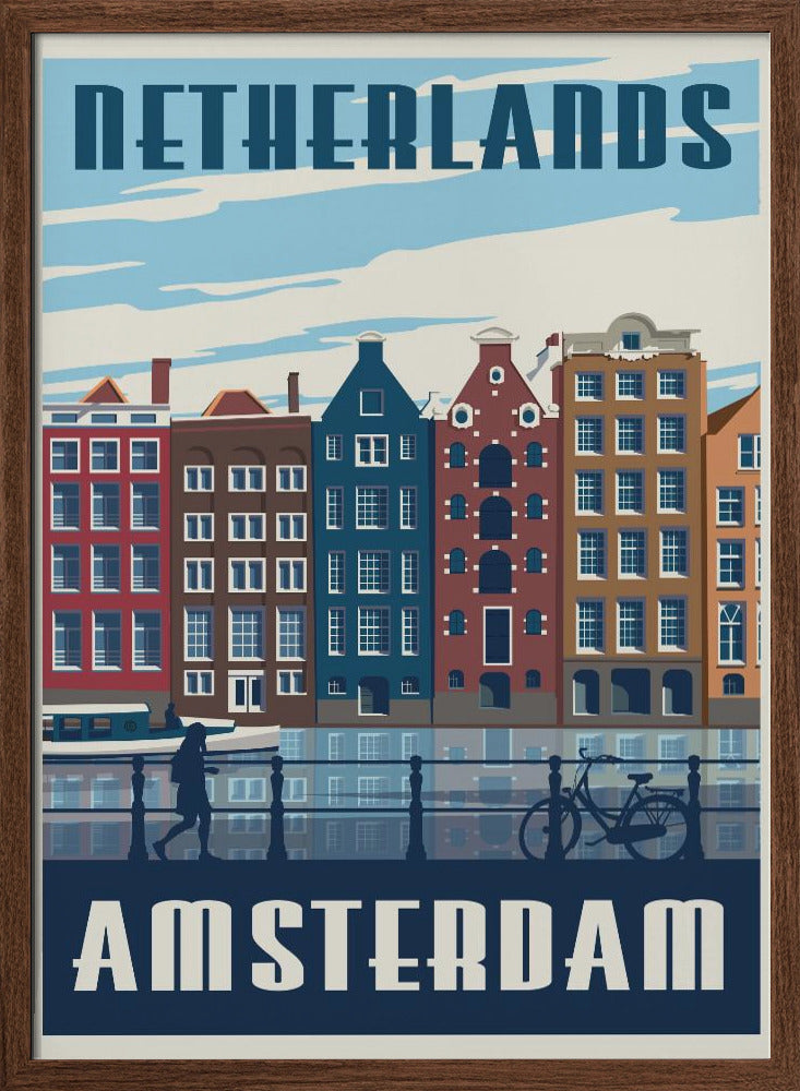 Amsterdam Travel Print Poster