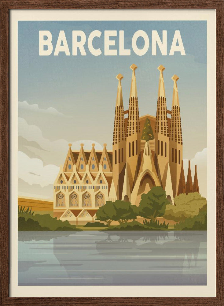 Barcelona Travel Print Poster