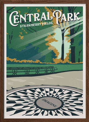 Central Park New York Travel Print Poster