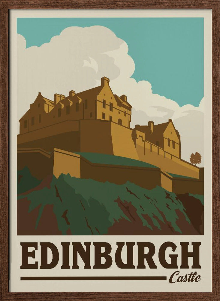 Edinburgh Castle Travel Print Poster