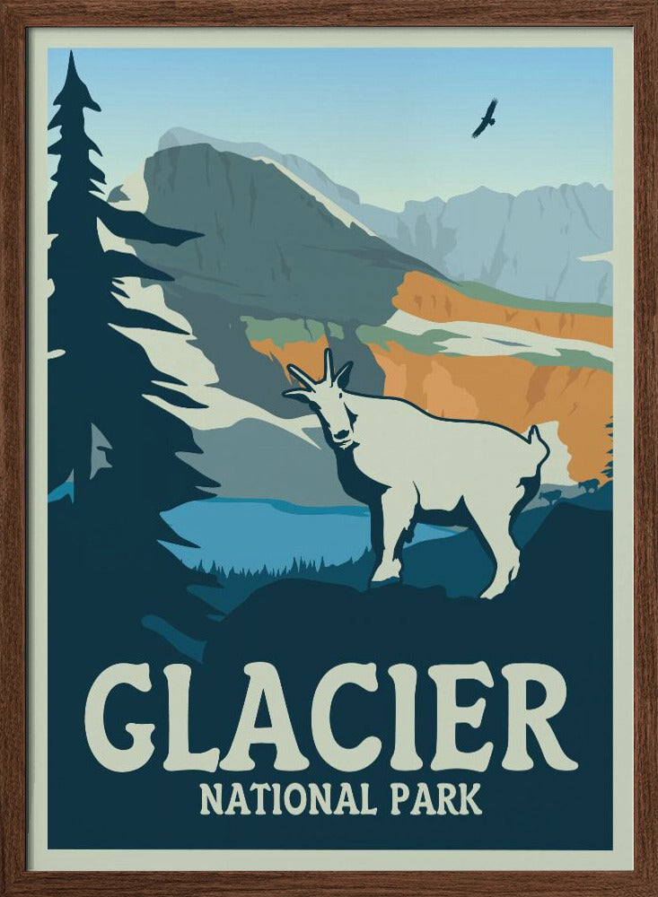 Glacier National Park Travel Print Poster