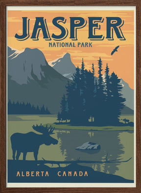 Jasper National Park Travel Print Poster