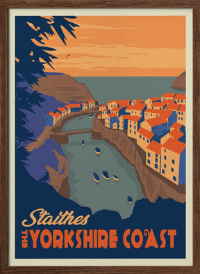 Staithes Yorkshire Travel Print Poster