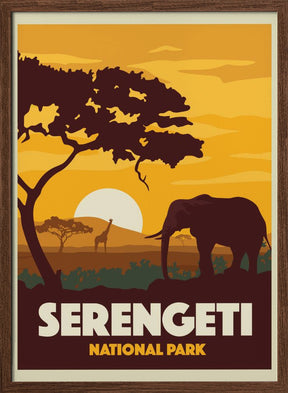 Serengeti National Park Travel Print Poster