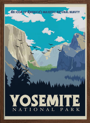 Yosemite National Park Travel Print Poster