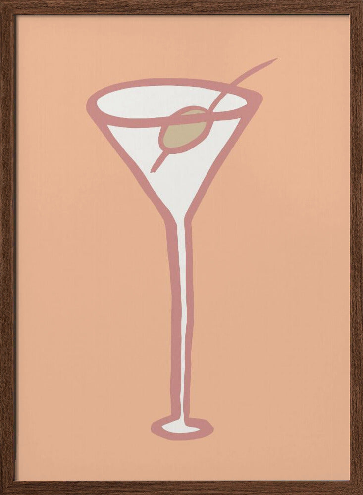 Olive In Glass Peach Fuzz Poster Poster