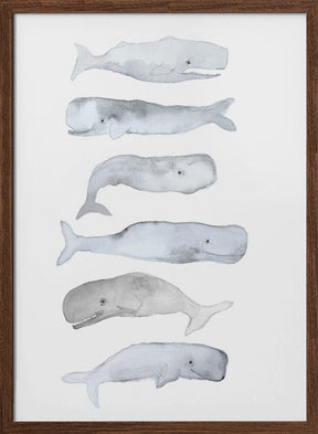 Kids Line Whale Art Poster