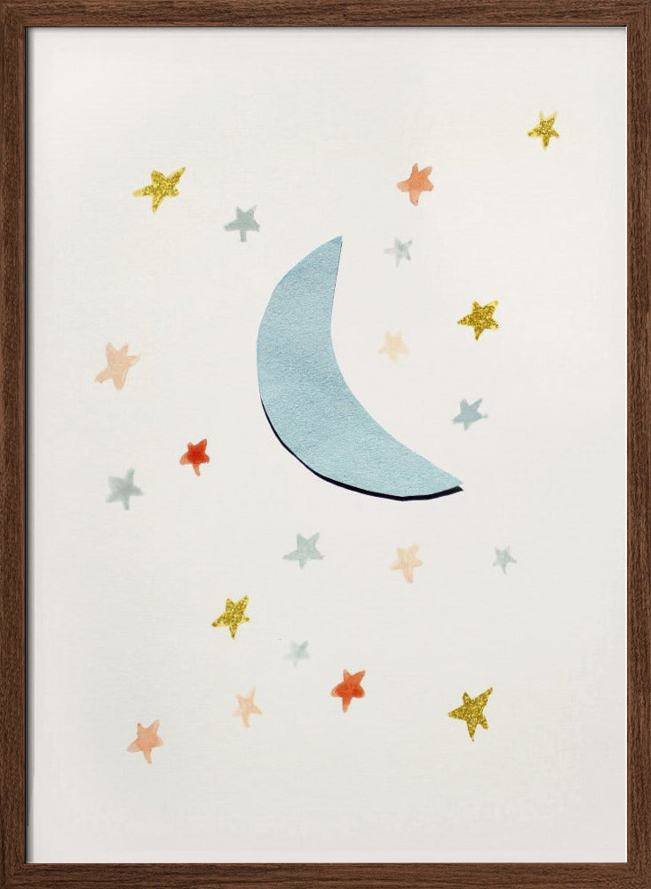 Moon & Stars Poster