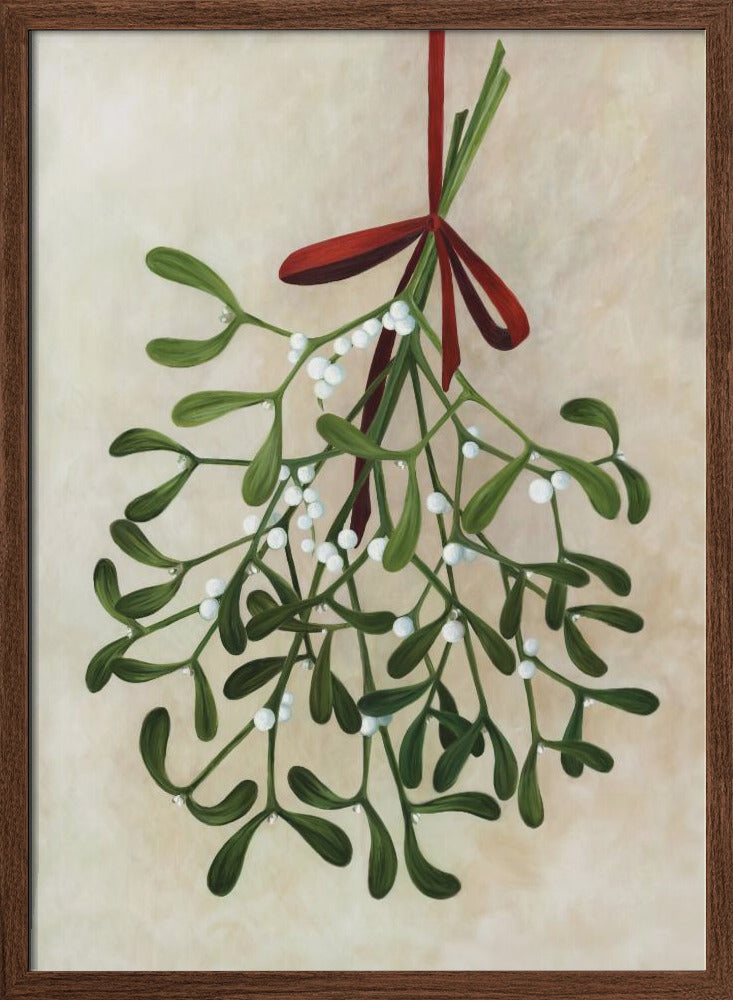 Mistletoe bouquet with bow Poster