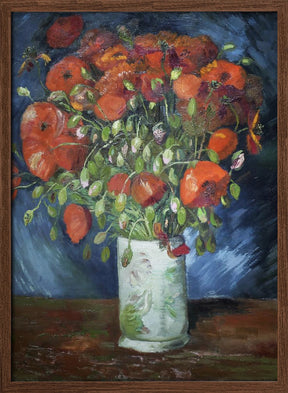 Vincent Van Gogh's Vase With Poppies (1886) Poster