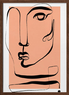 Le Visage (Peach) Poster