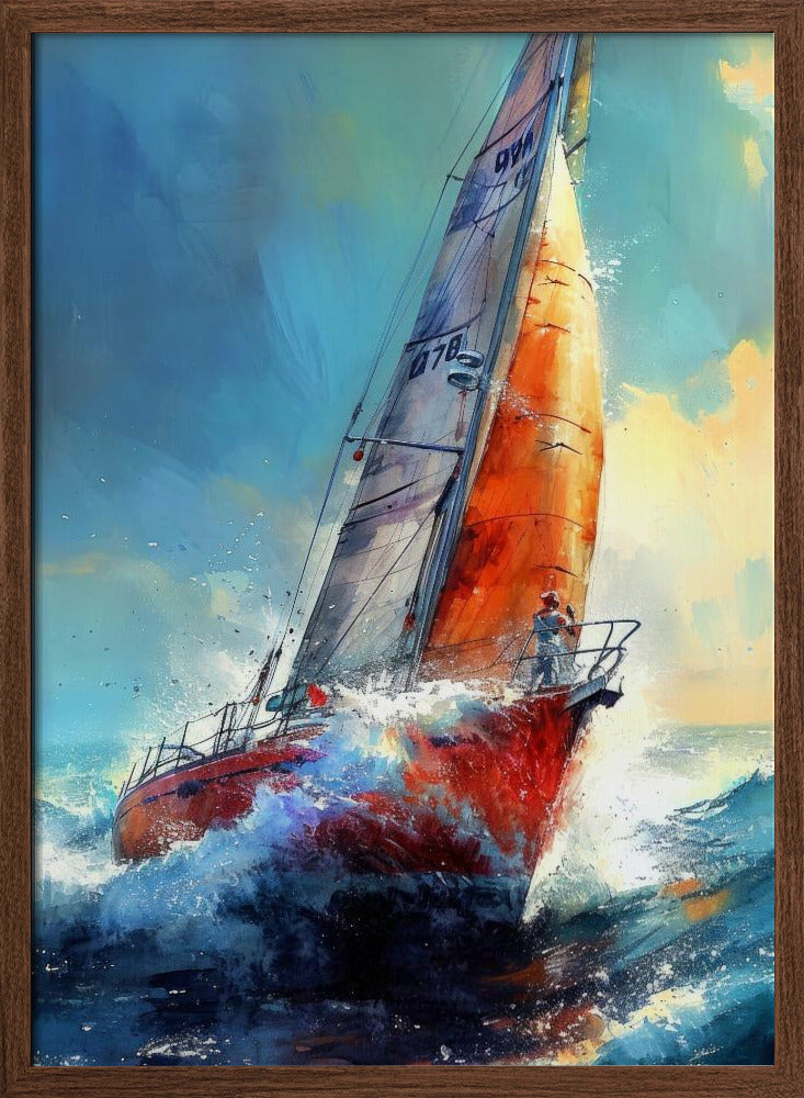 Yacht racing sport art 30 Poster