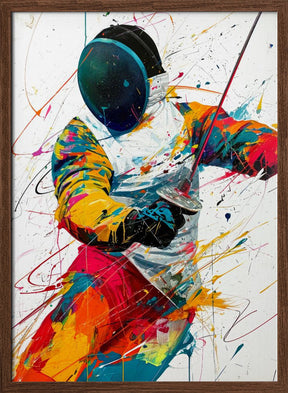 Fencing sport art #fencing #sport Poster