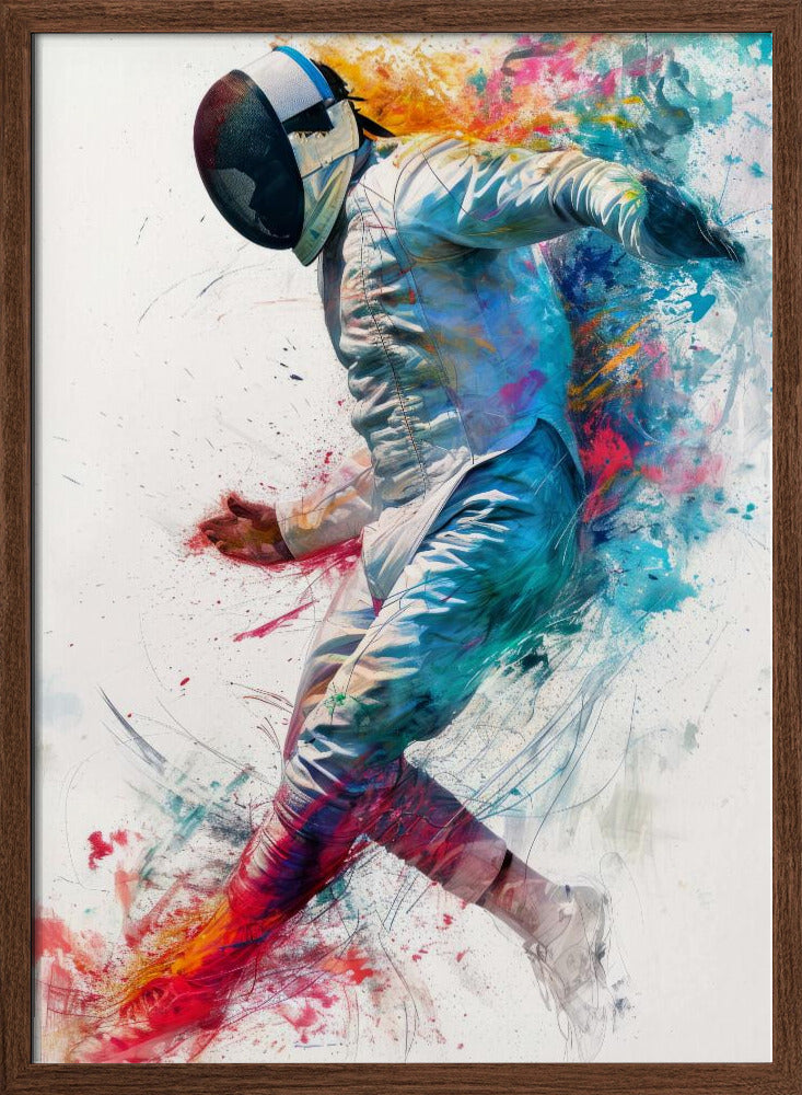 Fencing sport art #fencing #sport Poster