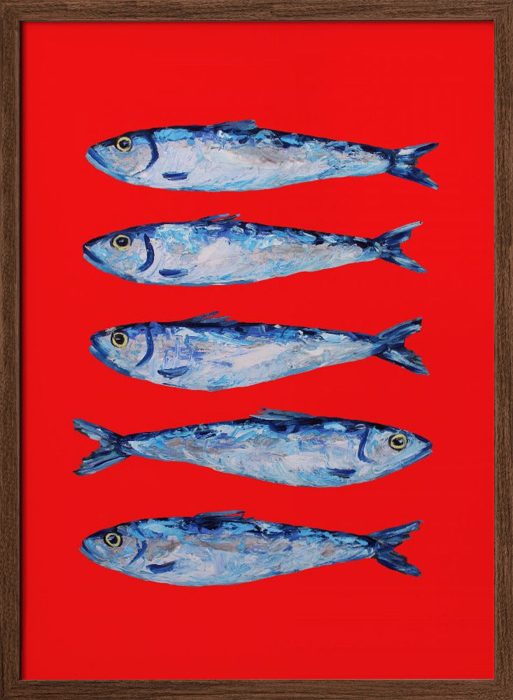 Sardines Berry Red Poster