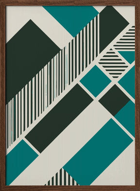 Geometric Teal Poster