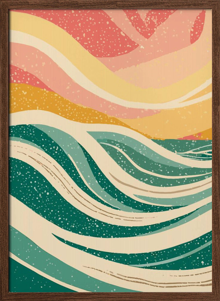 Abstract Sea Waves Poster