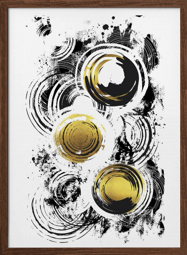 ABSTRACT ART Raving Circles Poster