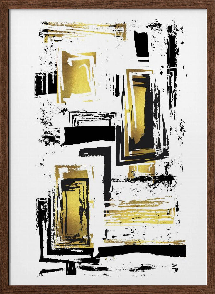 ABSTRACT ART Edgy Structures Poster